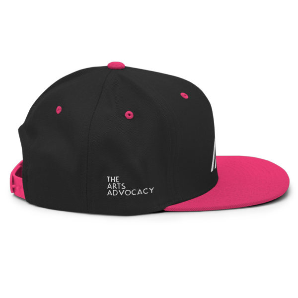 Classic Two-Tone Snapback Hat- Black Neon Pink