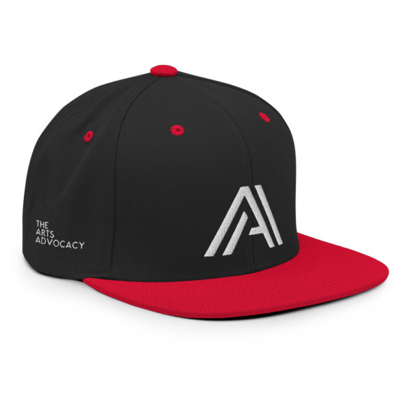 Classic Two-Tone Snapback Hat- Black Red