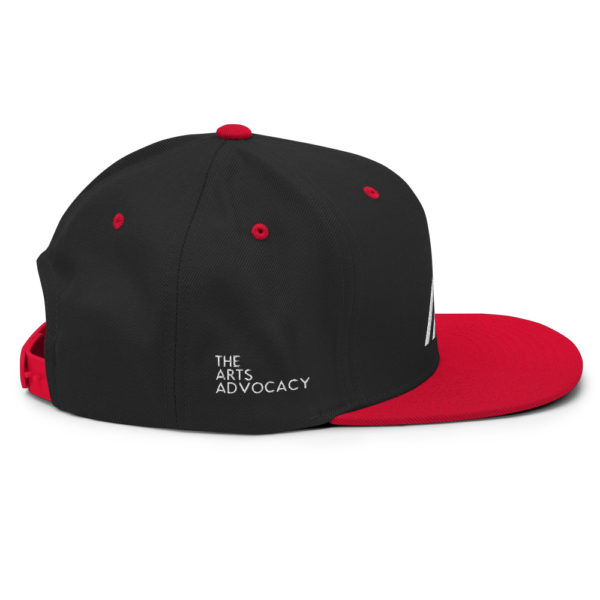 Classic Two-Tone Snapback Hat- Black Red