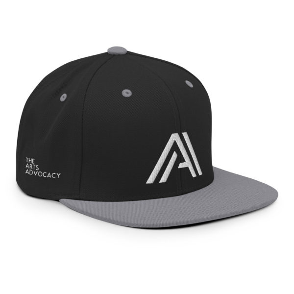 Classic Two-Tone Snapback Hat- Black Silver