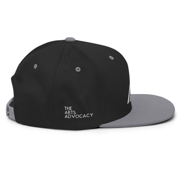 Classic Two-Tone Snapback Hat- Black Silver