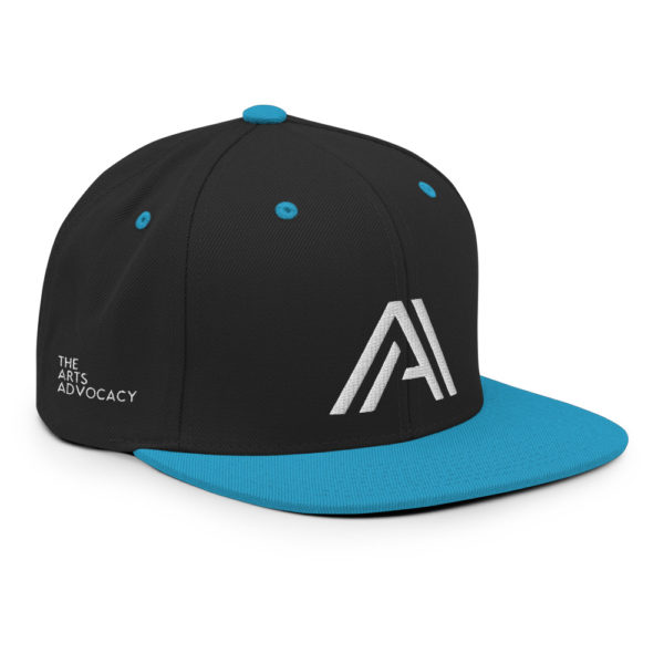 Classic Two-Tone Snapback Hat- Black Teal