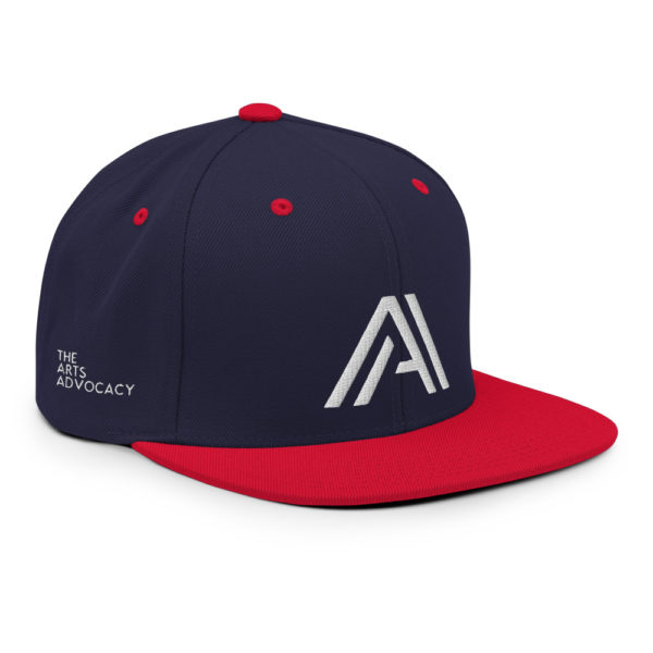 Classic Two-Tone Snapback Hat- Navy Red