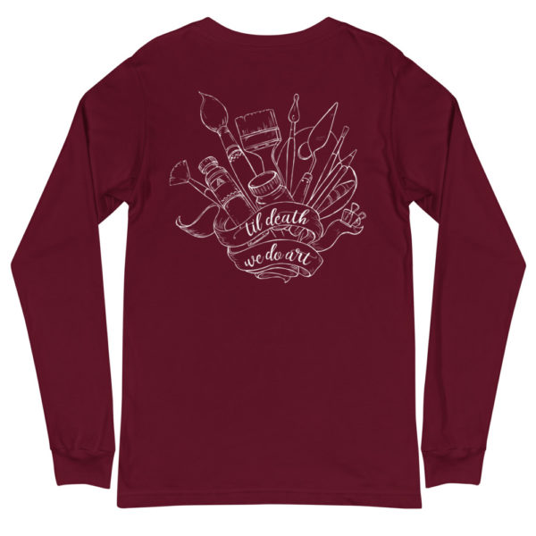 'Til Death Unisex Long Sleeve T-shirt- Maroon