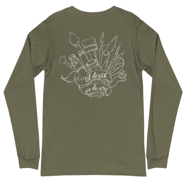 'Til Death Unisex Long Sleeve T-Shirt- Military Green