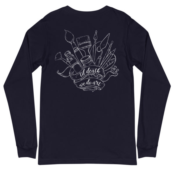 'Til Death Unisex Long Sleeve T-shirt- Navy